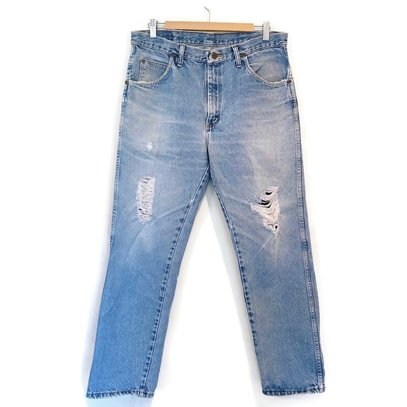 Vintage Other - Vintage Wrangler Light Wash Straight Leg High Waist Jeans